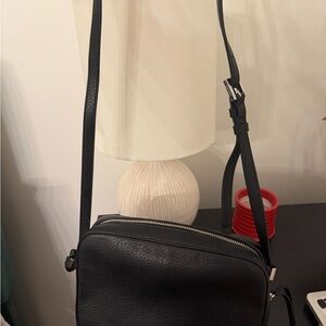 AllSaints Black Pebbled Leather Crossbody Bag